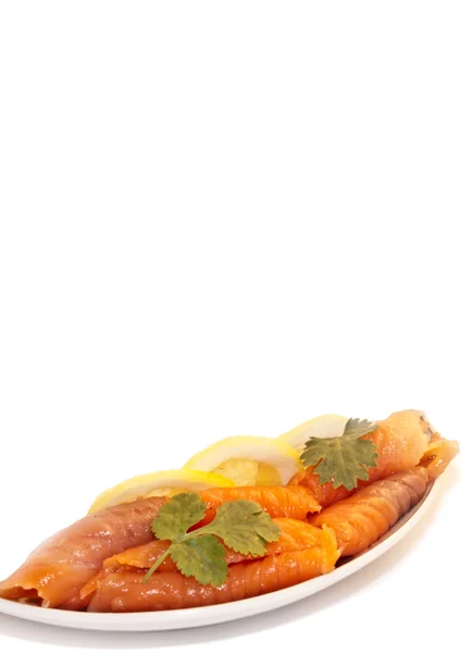 Filete salmón y limón — Foto de Stock