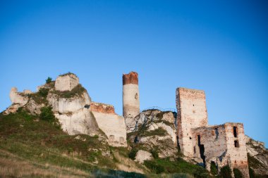 Old castle ruins near czestochowa clipart