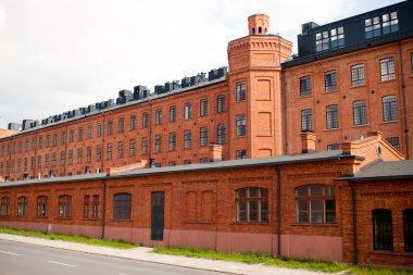 Old factory in Lodz Poland clipart