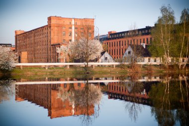 lodz, Polonya eski fabrika