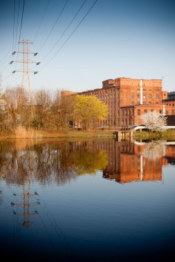 lodz, Polonya eski fabrika