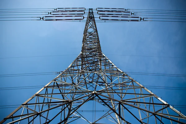 stock image Power pylons and wires