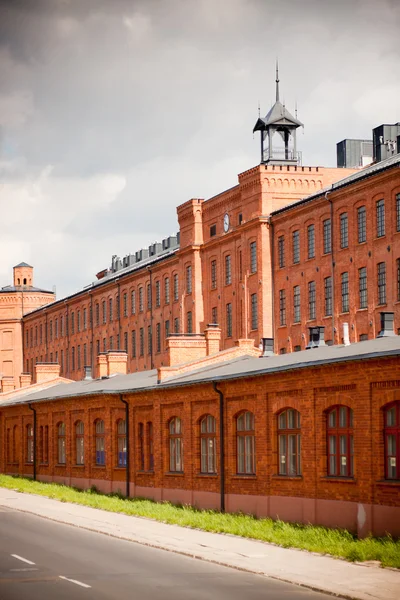 Lodz, Polonya eski fabrika — Stok fotoğraf