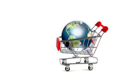 alışveriş sepeti ile küresel alışveriş kavramı