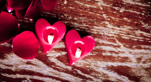 Velas de San Valentín —  Fotos de Stock