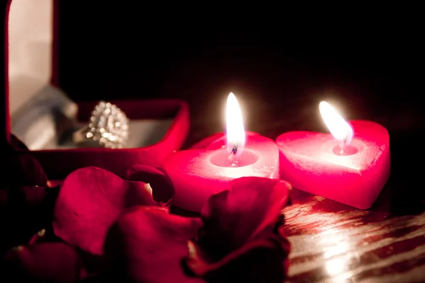 Свечи Валентина — стоковое фото