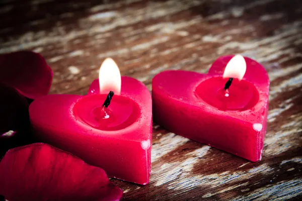 Candele di San Valentino — Foto Stock