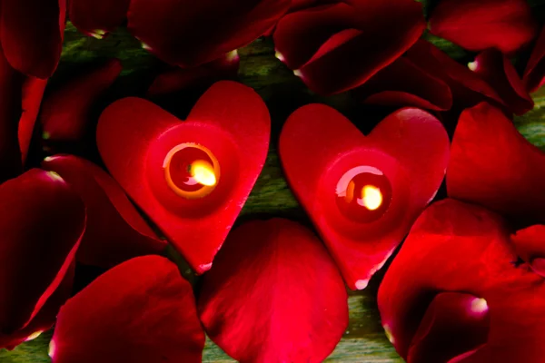 Valentines kaarsen — Stockfoto