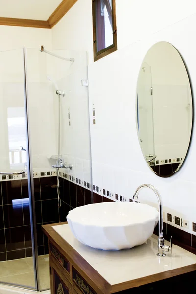 White bathroom with toilet — Stock Photo, Image