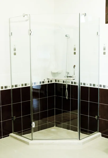 Shower cabin in hotel room — Stock Photo, Image