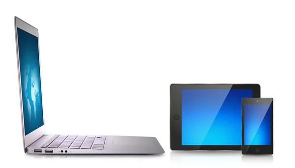Ноутбук и планшетное устройство — стоковое фото