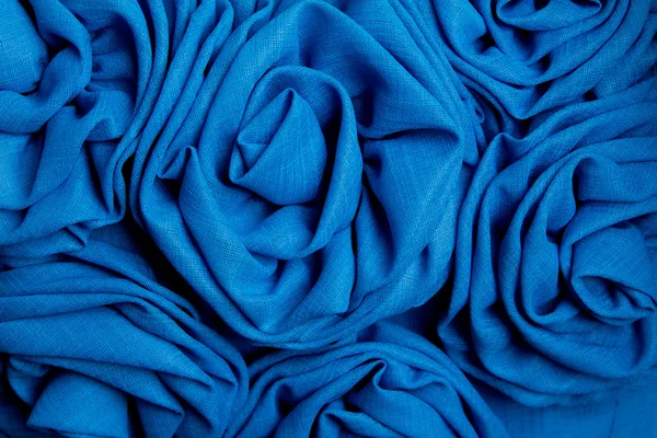 蓝玫瑰织物背景 — 图库照片