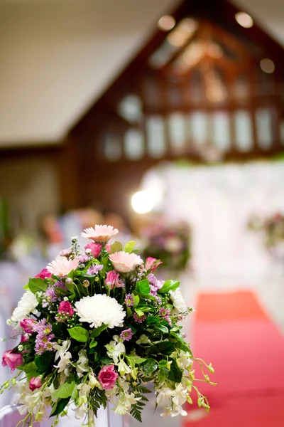 Rosa blomma på bröllopet — Stockfoto