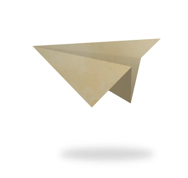 白に隔離された紙飛行機 — ストック写真