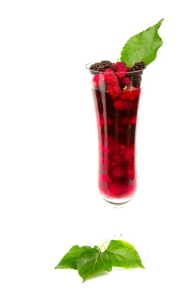 Mulberry juice i glas — Stockfoto