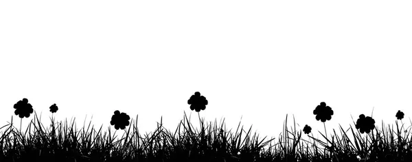 Gras Silhouetten Hintergrund — Stockfoto