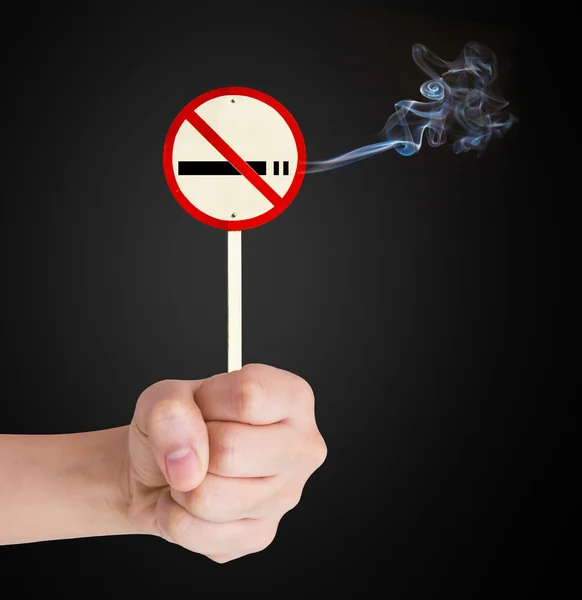 手の兆しなし喫煙 — ストック写真