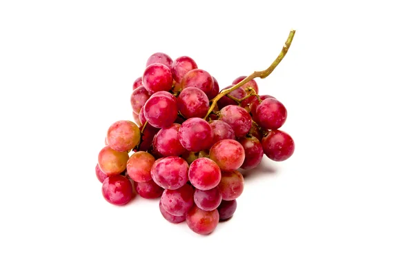Червоний виноград ізольований на білому — стокове фото
