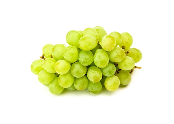 Zielone winogrona izolowane na białym — Zdjęcie stockowe