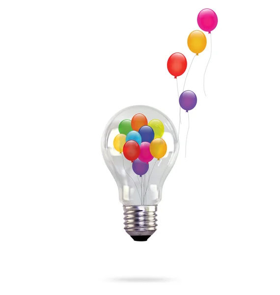Balões em lâmpada — Fotografia de Stock