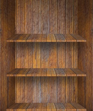 Duvardaki boş bookshelf