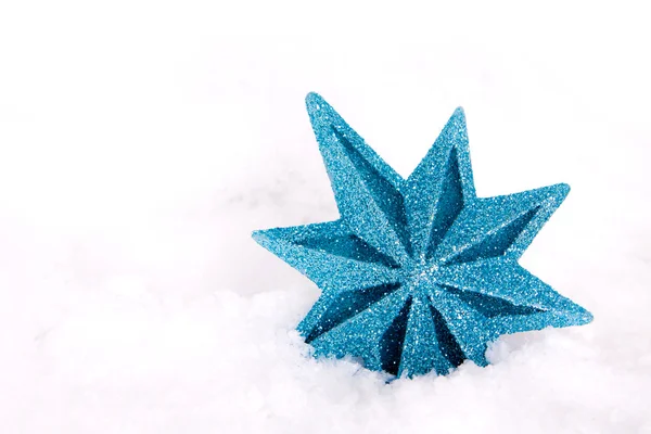 Christmas decoration in snow — Stock Photo, Image