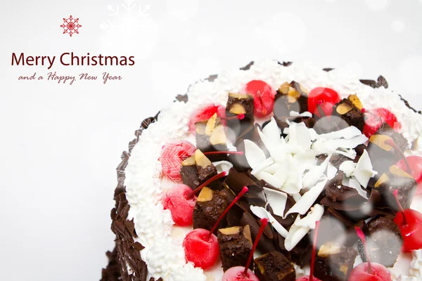 Torta natalizia decorata — Foto Stock