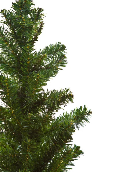 Noel ağacı üzerinde izole beyaz arka plan süslemek hazır — Stok fotoğraf