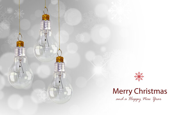 Light bulb christmas decoration