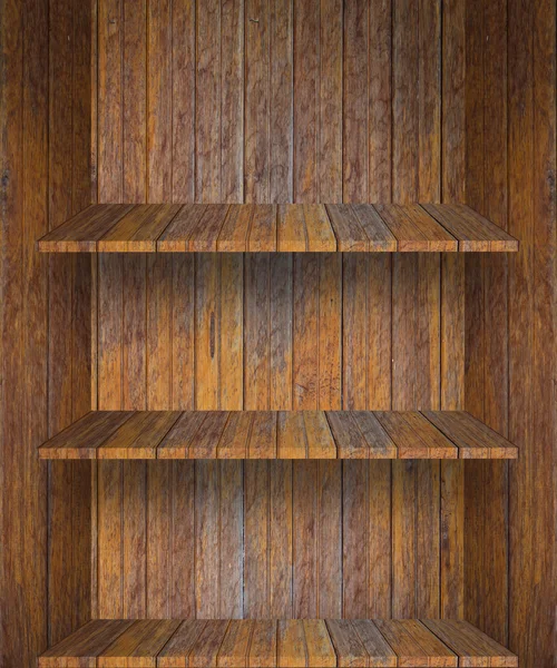 Leeres Bücherregal an der Wand — Stockfoto