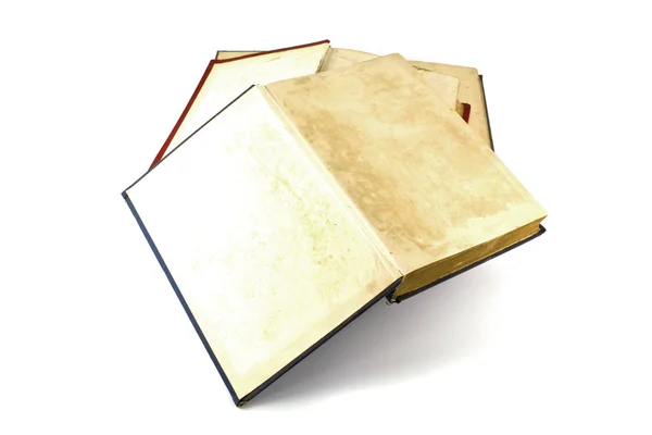 Παλιό βιβλίο με λευκές κίτρινο χρωματισμένο σελίδες — Φωτογραφία Αρχείου