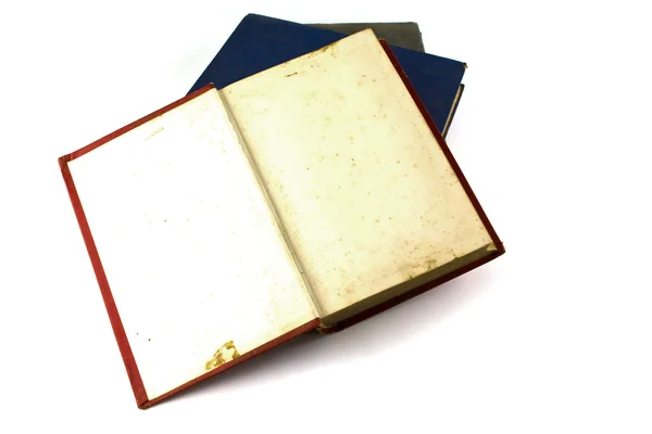 Oud boek met lege geel gekleurd pagina 's — Stockfoto