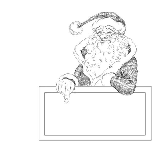 Babbo Natale disegnato a mano — Vettoriale Stock