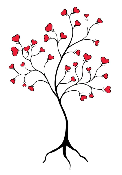 Árbol del amor — Vector de stock