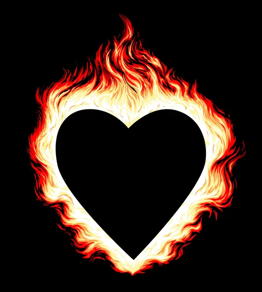 Cœur brûlant — Image vectorielle