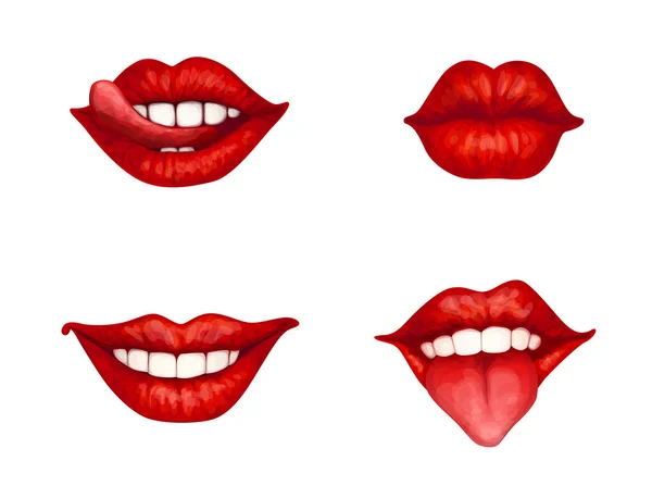 Kadın dudaklar — Stok Vektör