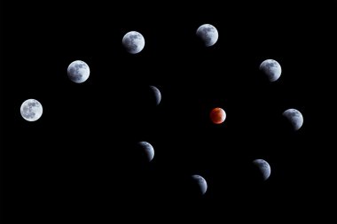 Lunar eclipse on 10 Dec. 2011 clipart