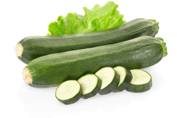 Zucchini or courgettes sliced — Stock Photo, Image