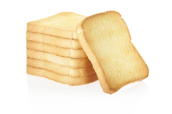 Rusk bread on white — Stock Photo, Image
