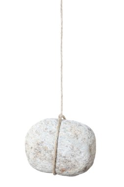 Stone, rock hanging by a string clipart