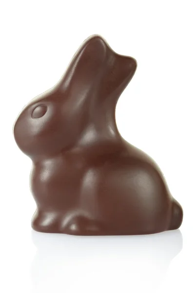 Chocolate bunny on white — Stock Photo, Image