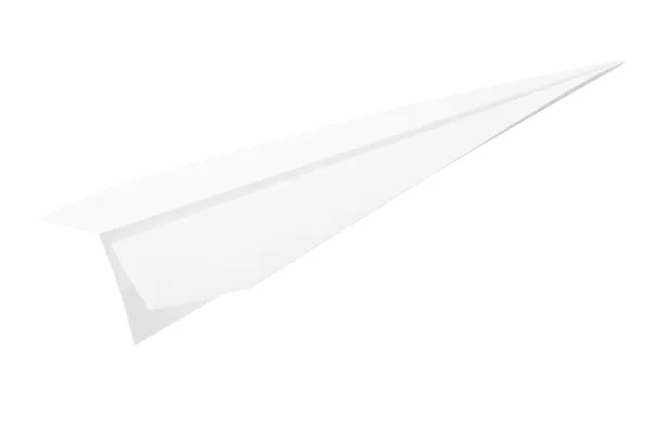 Papírové letadlo na bílém pozadí — Stock fotografie