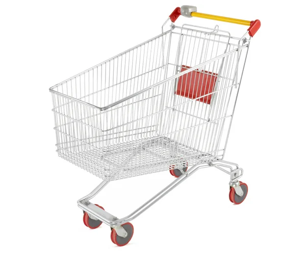 Shopping cart on white — Stock Photo, Image