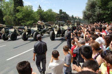 Cannons on the Military parade clipart