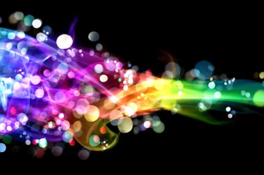 Colorful smoke and lights clipart