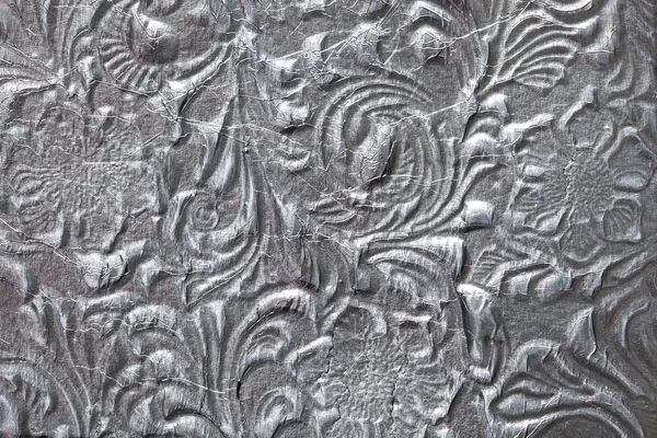 Metall mit floralem Muster — Stockfoto