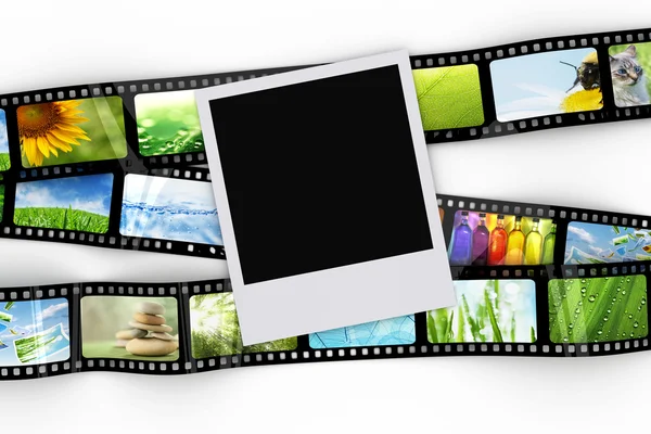 Blank photo with film — Stock Photo, Image