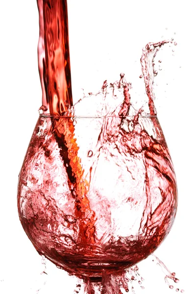 Éclaboussures de vin dans le verre — Photo