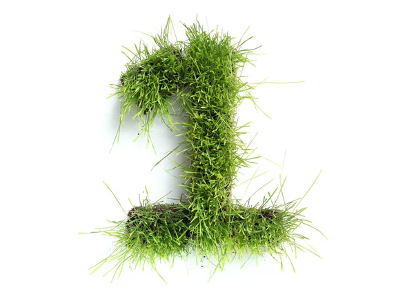 Номера из травы - 1 — стоковое фото