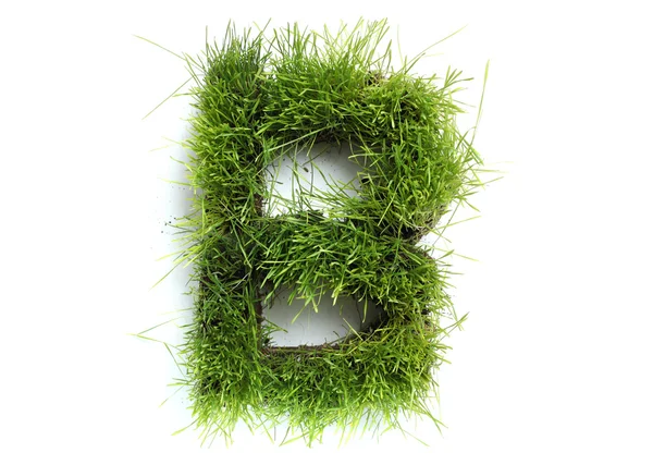 Cartas hechas de hierba - B — Foto de Stock